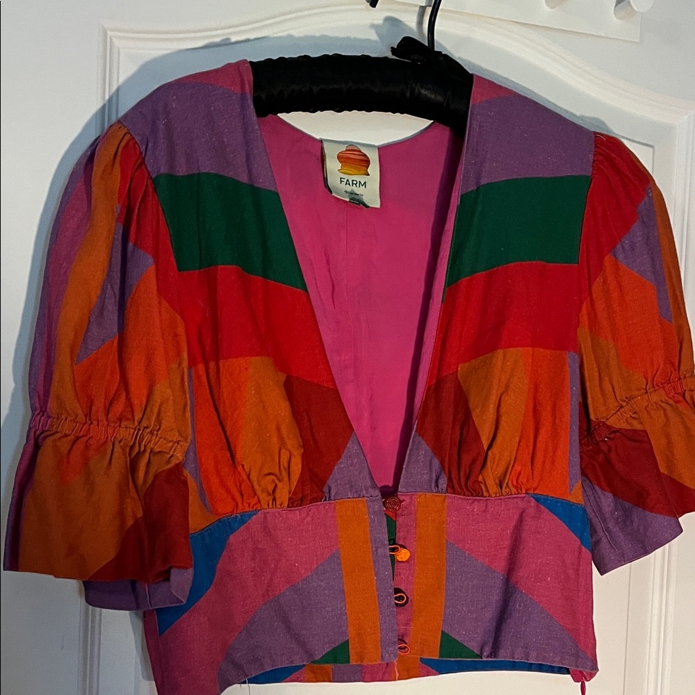 FARM Rio Colorful Geometric Blouse